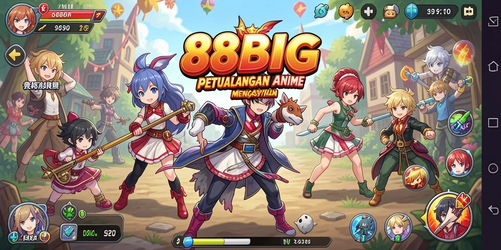 Tampilan gameplay seru dari 88BIG yang penuh warna dan aksi.