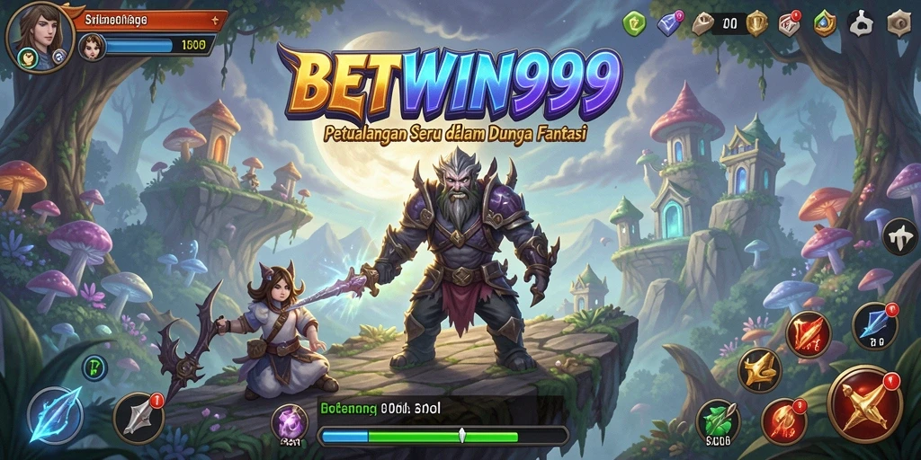 Tampilan seru gameplay BETWIN999 saat menjelajahi dunia fantasi.