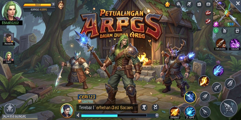 Tampilan gameplay CERI123 yang mendebarkan dalam petualangan ARPG.