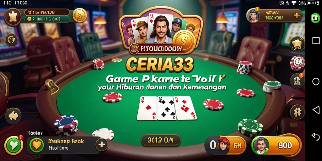 Tampilan menarik dari gameplay Poker di CERIA33.