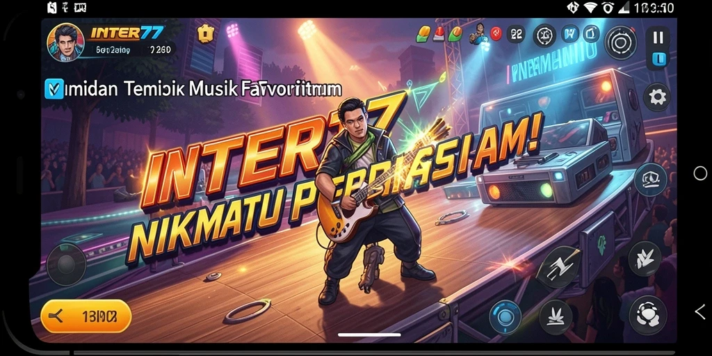 Gameplay INTER77 menampilkan keseruan bermain sambil menikmati musik.