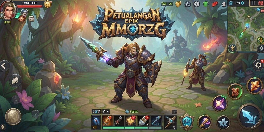 Tampilan gameplay KAKRP yang epik dalam dunia MMORPG.