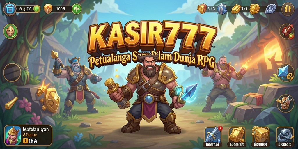Screenshot utama KASIR777 menampilkan pertempuran seru dalam dunia RPG.