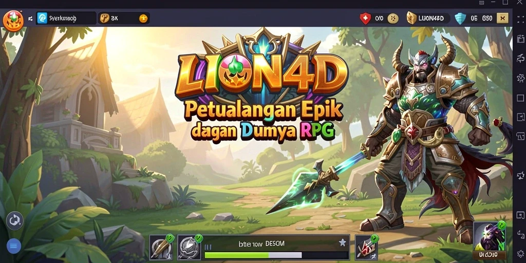 Tangkapan layar gameplay epik LION4D dengan aksi RPG yang menakjubkan.