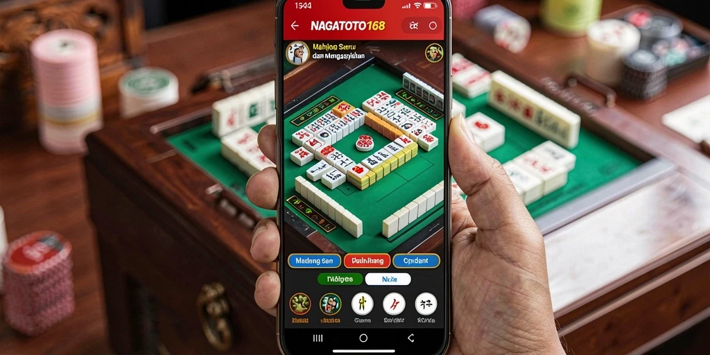 Screenshot NAGATOTO168 menunjukkan gameplay Mahjong yang seru dan menantang.