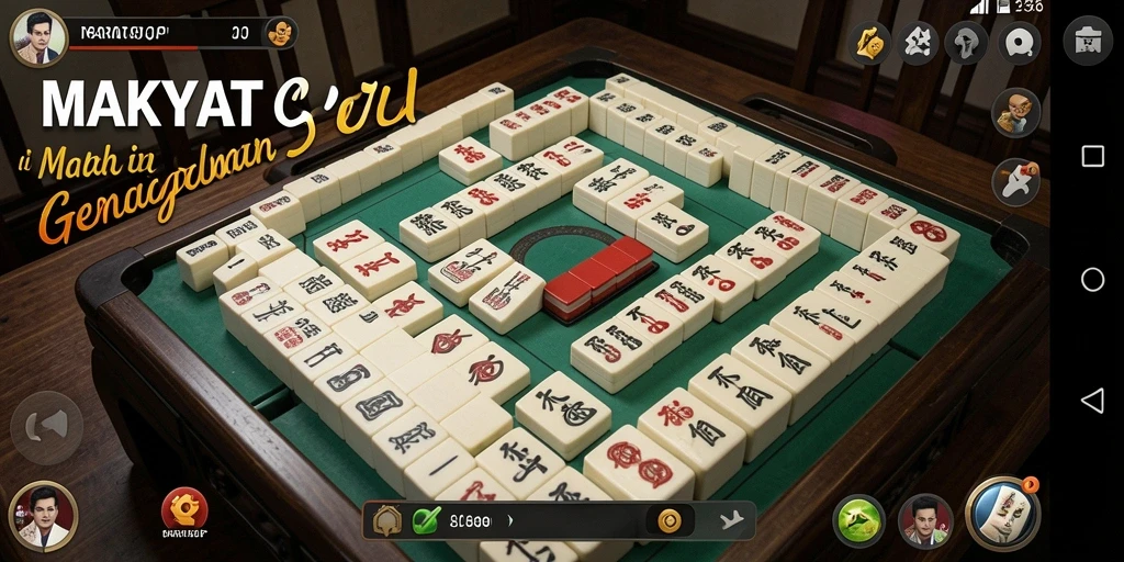 Tampilan gameplay Mahjong yang menarik di RAKYATJP, penuh tantangan.