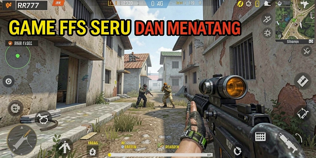 Tampilkan gameplay seru RR777 dalam pertempuran FPS.